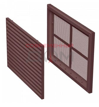 Решетка пластиковая прямоуг. МВ 170 с (MV 170 s) /красн. дер./